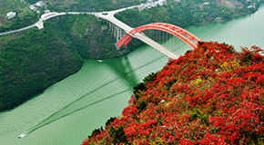 巫山紅葉映三峽