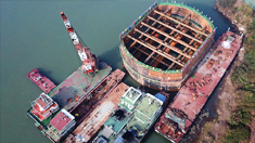 明月峽長江大橋開建