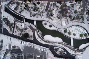 航拍：冬日酉陽雪漫全城