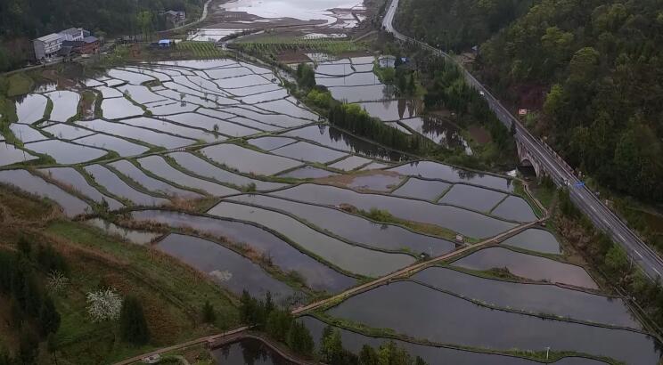 【航拍】萬勝壩村田園風光