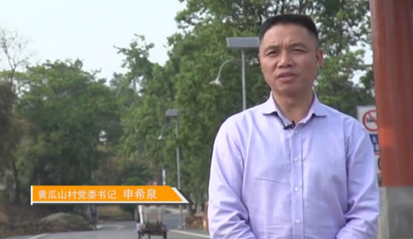 申希泉介紹黨支部如何推動黃瓜山發展
