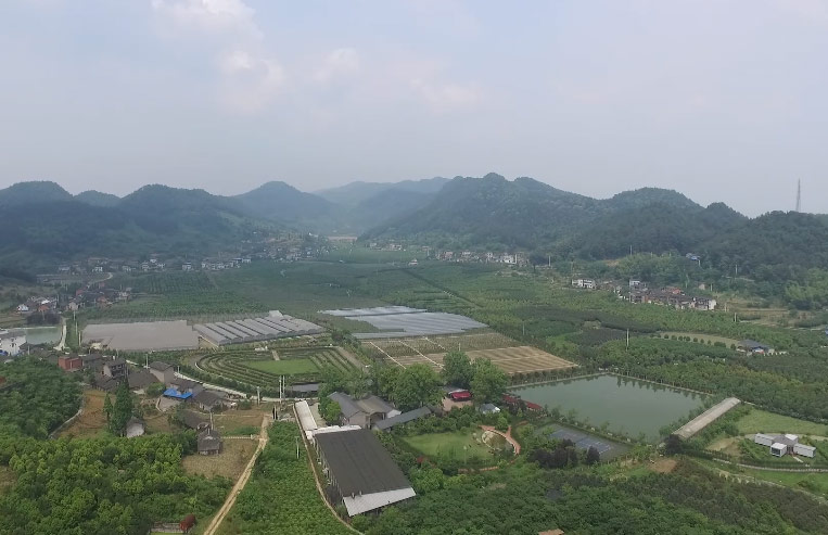 航拍重慶北碚虎頭村