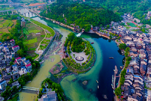 航拍洪安錦繡之色 青磚灰瓦庭院深深