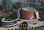 航拍重慶國際馬戲城 “彩色球”成重慶新“網紅”