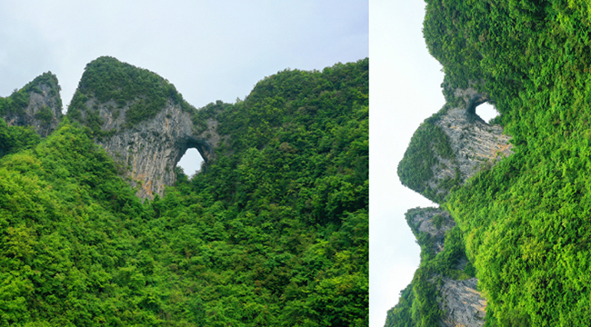 無人機新發現！重慶版&ldquo;天門山&rdquo;露&ldquo;臉&rdquo;