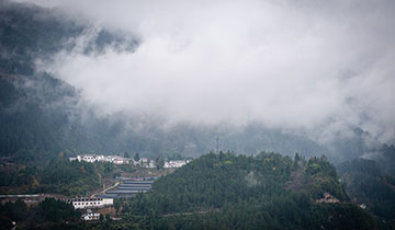 航拍彭水三義鄉蓮花村