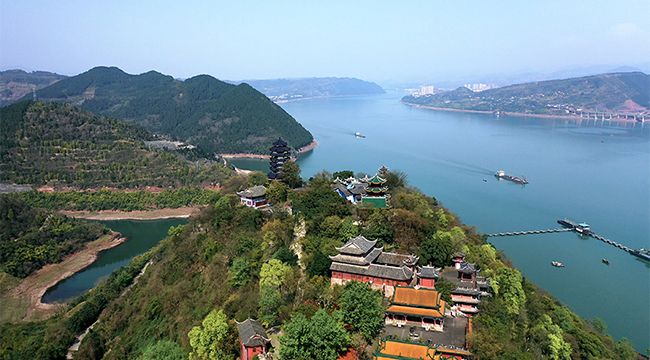航拍三峡175水位新城景观 飞阅高峡平湖 仙都名山变蓬莱