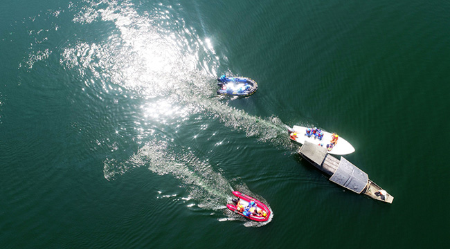 航拍：重慶酉陽開展防汛應急演練