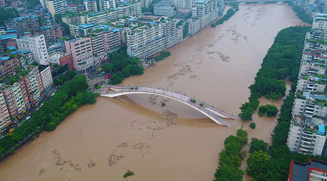 航拍：現場丨重慶首次洪水紅色預警