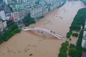 航拍：现场丨重庆首次洪水红色预警