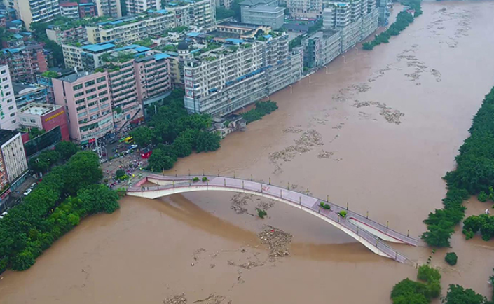 航拍：現場丨重慶首次洪水紅色預警