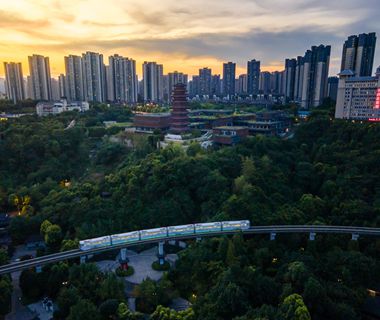 2021首届重庆轨道交通摄影大赛优秀奖《落日飞车》