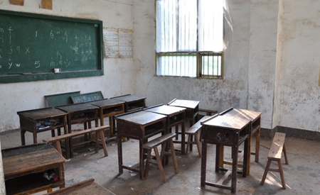 2011年，黄沙小学教室环境。