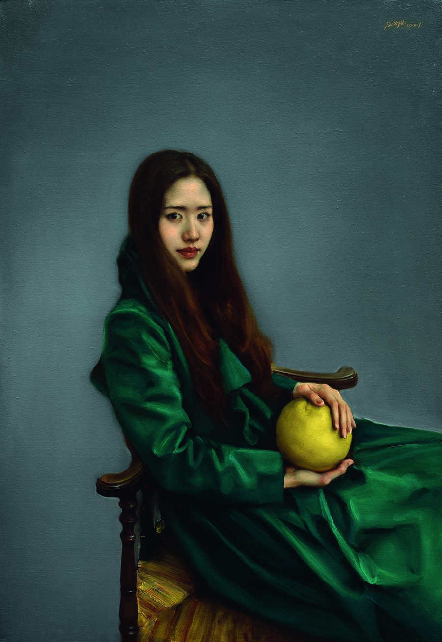 《手捧柚子的女孩》