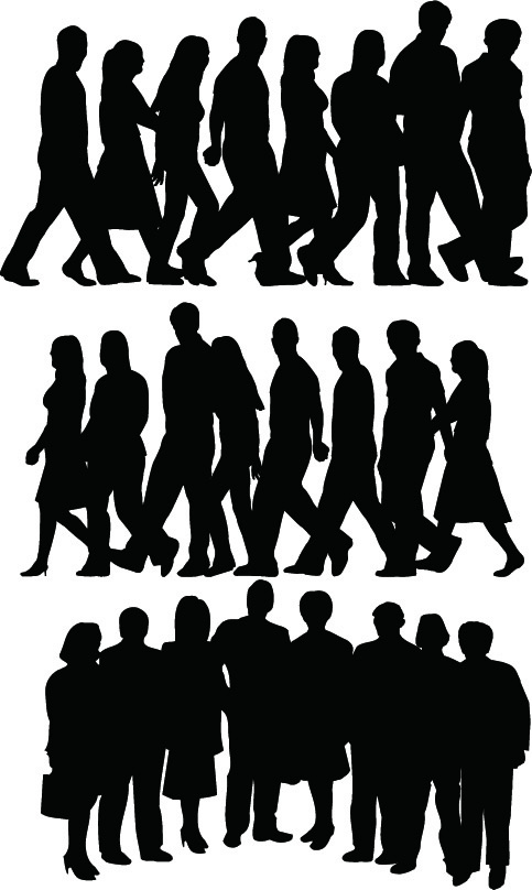 扶老奶奶过马路图画; 过马路的人群剪影图片素材下载; 过马路图画中国