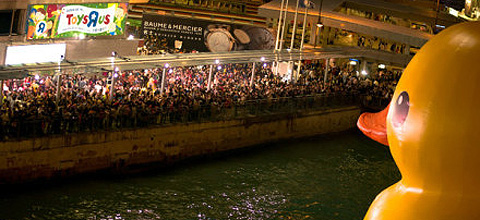 山城撞上大黄鸭