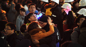 解放碑的平安夜